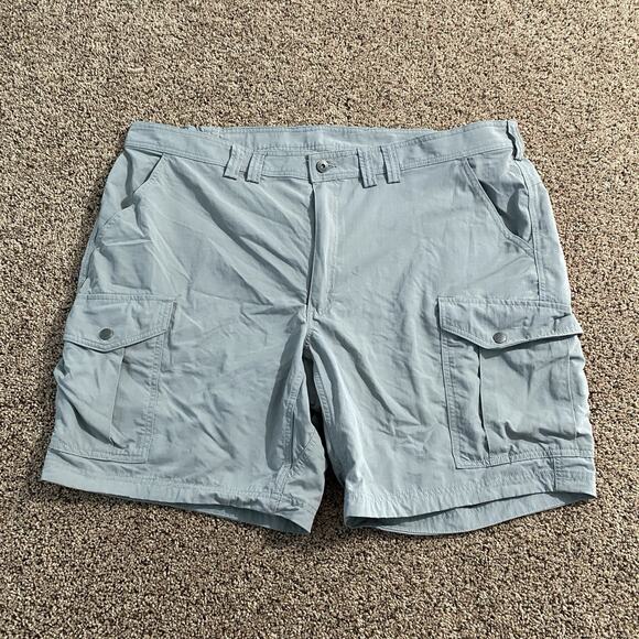 Men's Sz 44 Duluth Trading 40 Grit Relaxed Fit Gray Cargo Shorts Ripstop - Picture 1 of 6